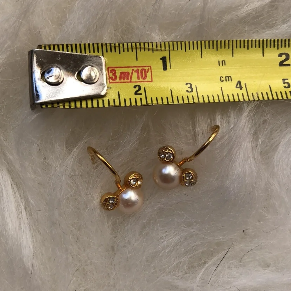 DISNEY Mickey Mouse Gold, Pearl and Gemstone Earrings - Picture 10 of 12